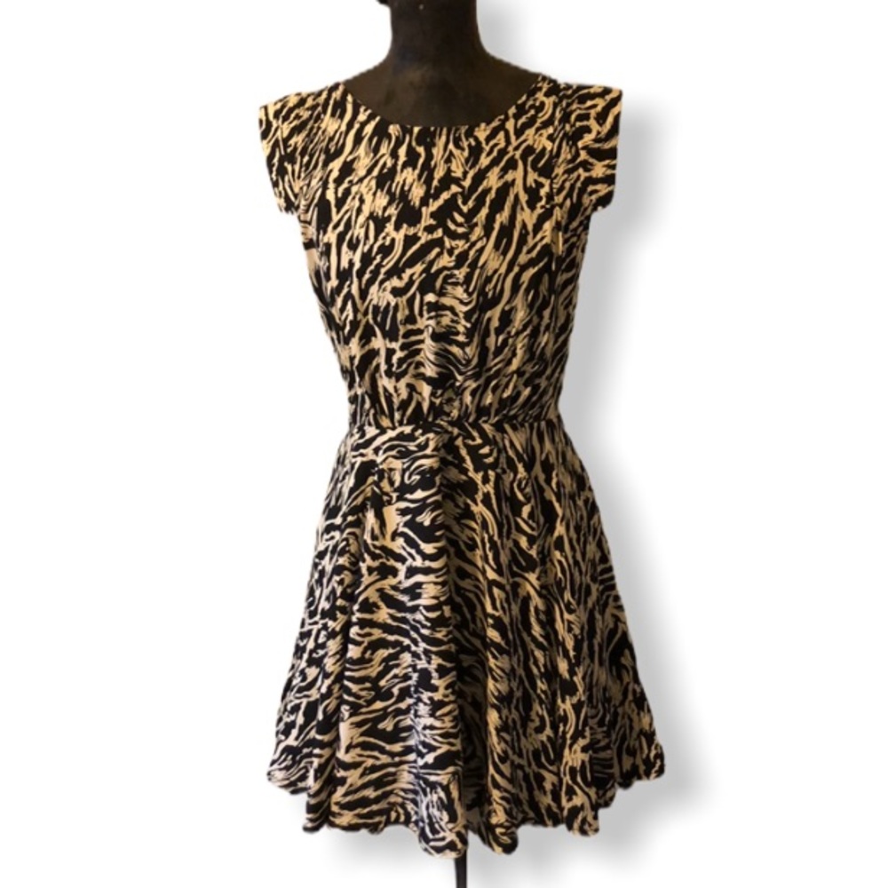 NWOT Zebra Print Fit and Flare Dress